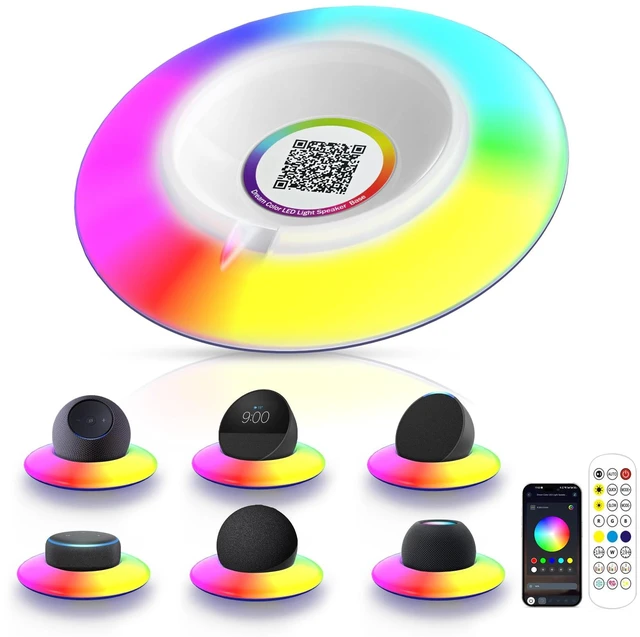 Main image of Dream Color LED Light Speaker Base, Desktop Holder Mount,Compatible Echo Dot (5th Gen)Echo SpotHomePod miniEcho Dot (4th Gen)Echo Dot (3red Gen)Ehco PopExquisite Desktop Decoration