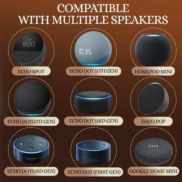 Alt view image 6 of 7 - Dream Color LED Light Speaker Base, Desktop Holder Mount,Compatible Echo Dot (5th Gen)Echo SpotHomePod miniEcho Dot (4th Gen)Echo Dot (3red Gen)Ehco PopExquisite Desktop Decoration