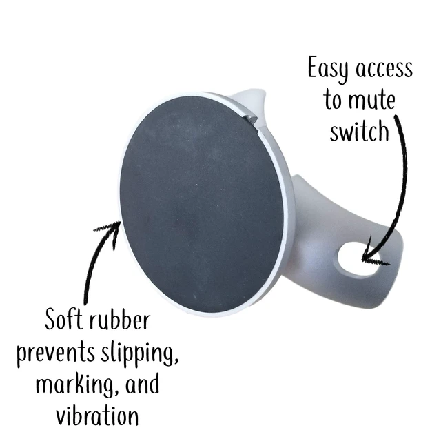 Alt view image 6 of 7 - Google Nest Mini & Home Mini Pedestal Stand | Fits Nest Mini 2nd Gen & Home Mini 1st Gen | Silver