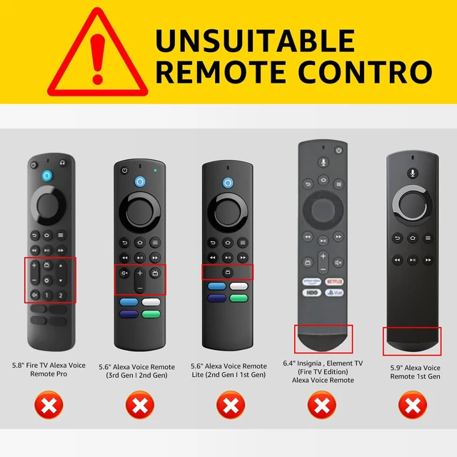Alt view image 3 of 7 - (2pcs) Silicone Remote Cover for Firetv 4K Max (2nd)/ Insignia/Pioneer/Toshiba/Omni (QLED) Series, Anti-Slip Protective Case with Same Color Lanyard (Blue&Red)