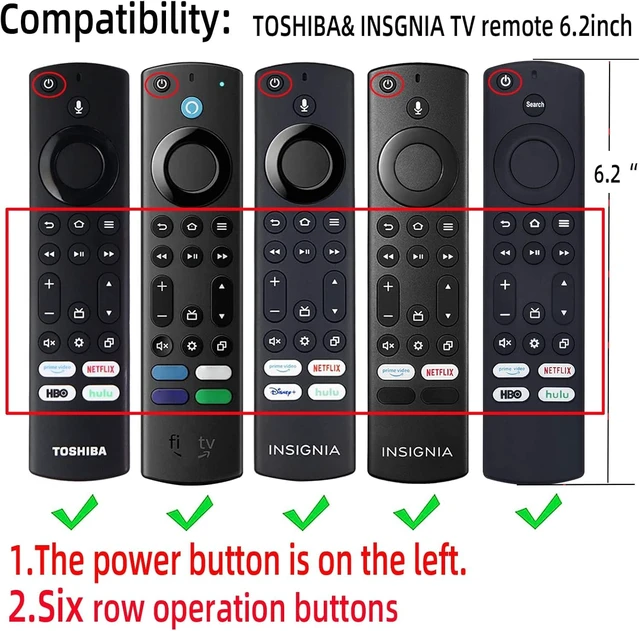 Alt view image 4 of 7 - (2pcs) Silicone Remote Cover for Firetv 4K Max (2nd)/ Insignia/Pioneer/Toshiba/Omni (QLED) Series, Anti-Slip Protective Case with Same Color Lanyard (Blue&Red)