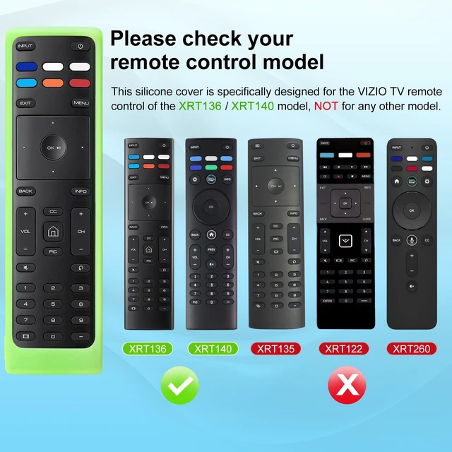 Alt view image 2 of 7 - Cover-for-Vizio-Smart-TV-Remote Silicone Case XRT136/ XRT140