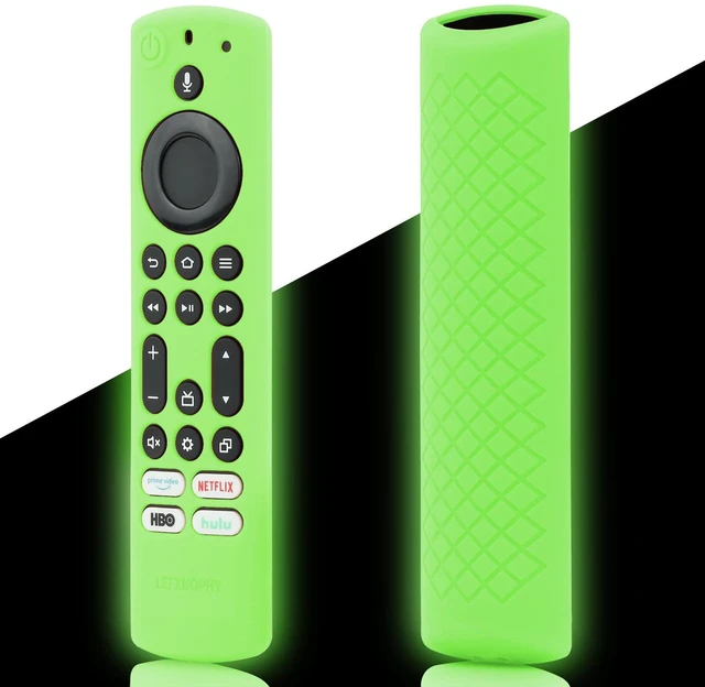 Main image of 6.2 Inch 4K Max 2nd Gen Remote Cover 2023 for Toshiba and Insignia TV Voice Control NS-RCFNA-21, Green Silicone Protective Case Skin Glow in Dark