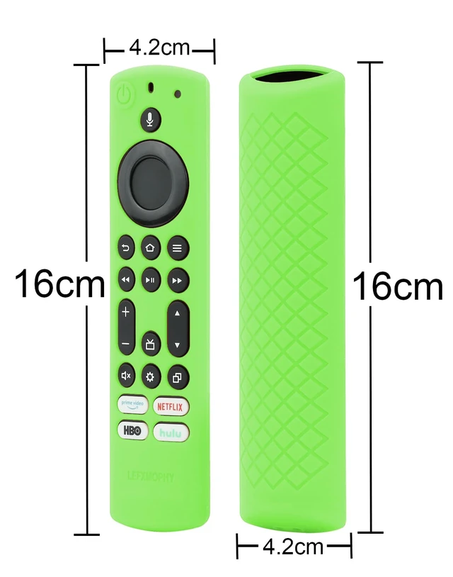 Alt view image 2 of 2 - 6.2 Inch 4K Max 2nd Gen Remote Cover 2023 for Toshiba and Insignia TV Voice Control NS-RCFNA-21, Green Silicone Protective Case Skin Glow in Dark
