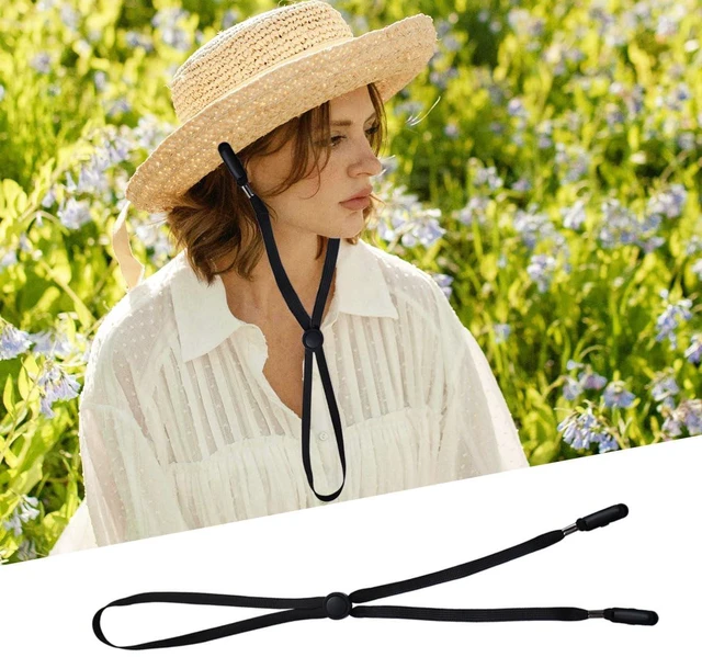 Alt view image 6 of 7 - 5 Pcs Adjustable Hat Strap Clips, Hat Chin Cord, Anti-Lost Cap Strap Clips | for Golfing, Fishing, Boating, Sailing (Black)