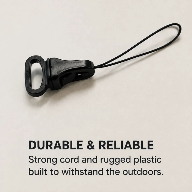 Alt view image 5 of 7 - Binocular Lens Cap Cover Attachment Hardware | Quick Release Clip Cord | Durable Cord Loop & Hardware | Secure Lens Cap | Easy Install, No-Tie Installation | Replacement | Quick Detach