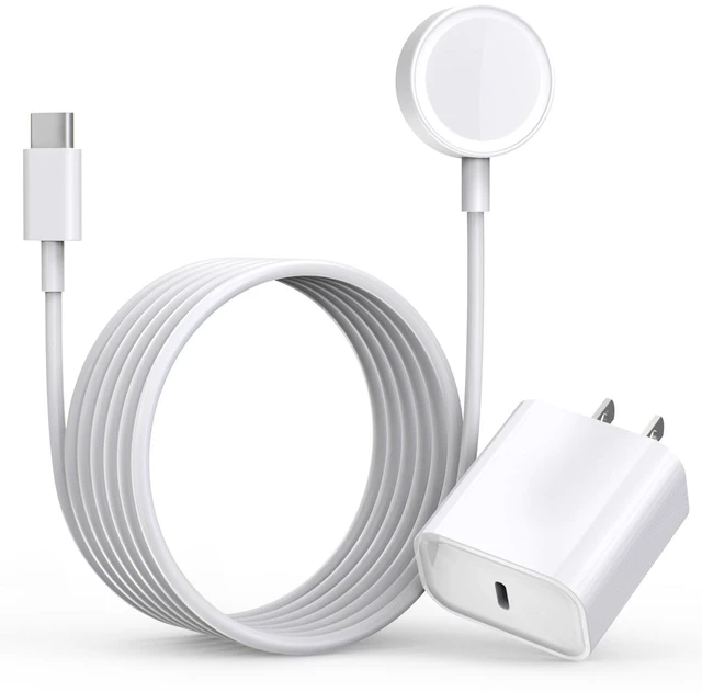 Main image of Fast Charger for Apple Watch Charger, USB C iPhone Watch Charger Plug Adapter & Long 6.6FT iWatch Portable Wireless Fast Charging Cable Cord Compatible with Apple Watch Series 10/9/8/7/SE/6/5/4/3/2/1