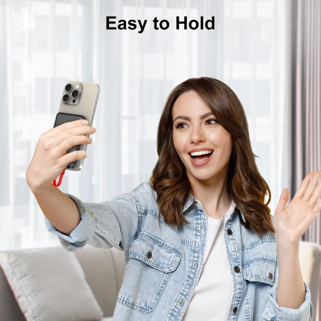 Alt view image 6 of 6 - Mini Portable Charger for iPhone, Upgraded 5000mAh Magnetic Power Bank with Bulit-in Cable, Slim Battery Pack Backup Charger Compatible with iPhone 14/14 Pro Max/13/13 Pro/12 Pro/11/XS/XR/X/8/7/6