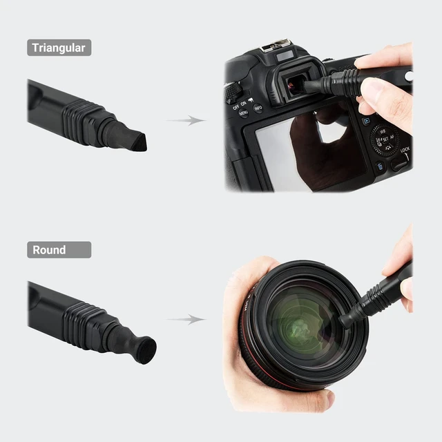 Alt view image 4 of 7 - Compact Lens Cleaning Pen,Lens Cleaner Brush for Camera Filters Camcorders Leupold Scope Binoculars Keyboards VR Headset and More Electronics