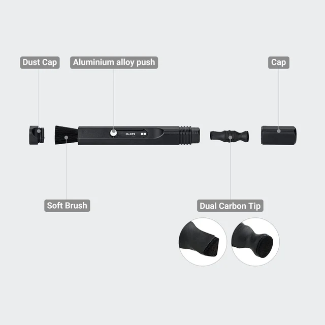 Alt view image 3 of 7 - Compact Lens Cleaning Pen,Lens Cleaner Brush for Camera Filters Camcorders Leupold Scope Binoculars Keyboards VR Headset and More Electronics