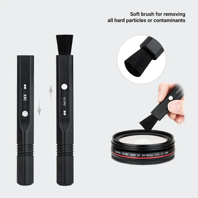 Alt view image 5 of 7 - Compact Lens Cleaning Pen,Lens Cleaner Brush for Camera Filters Camcorders Leupold Scope Binoculars Keyboards VR Headset and More Electronics