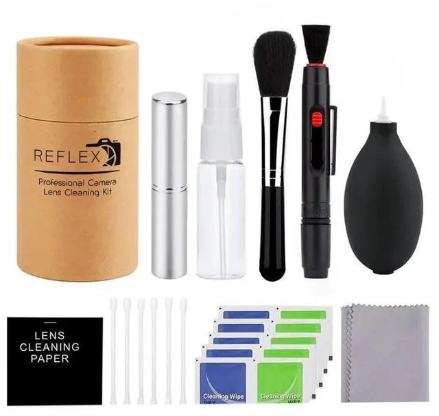 Main image of Professional 19 in 1 Camera Cleaning Kit, Camera Lens Cleaning Kit with Lens Pen, Air/Dust Blower, Microfiber Lens Cloth, Sensor Cleaning Swabs, Lens Solution & Handy Storage Container