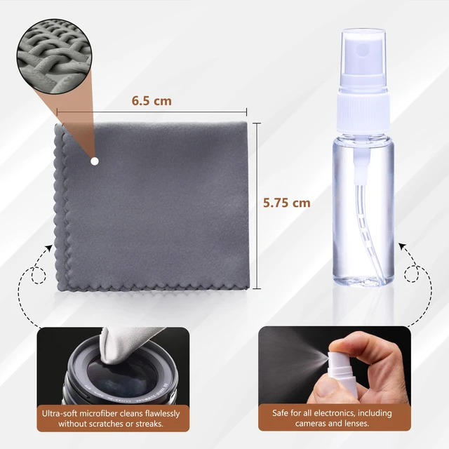Alt view image 7 of 7 - Professional 19 in 1 Camera Cleaning Kit, Camera Lens Cleaning Kit with Lens Pen, Air/Dust Blower, Microfiber Lens Cloth, Sensor Cleaning Swabs, Lens Solution & Handy Storage Container