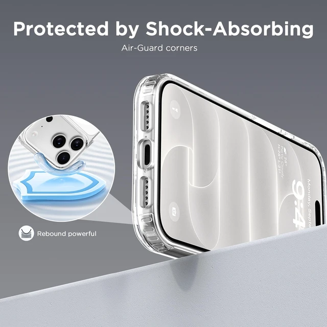 Alt view image 7 of 7 - Magnetic Case for iPhone 18 Pro Max/17 Pro Max 6.9 inch, Clear | Compatible with MagSafe & Magnetic Car Phone Mount, Not Yellowing, Anti-Scratch