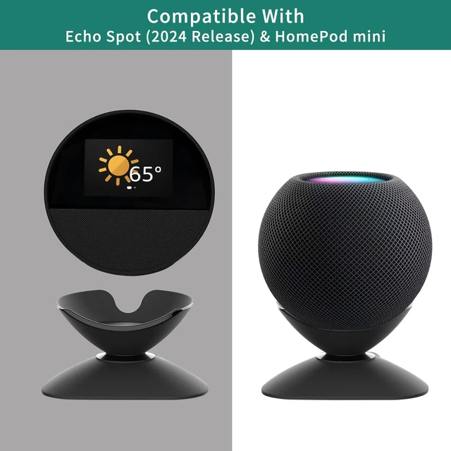 Alt view image 2 of 6 - Stand Holder for All-New Echo Spot (2024 Release), Adjustable Mount Stand Compatible with HomePod mini