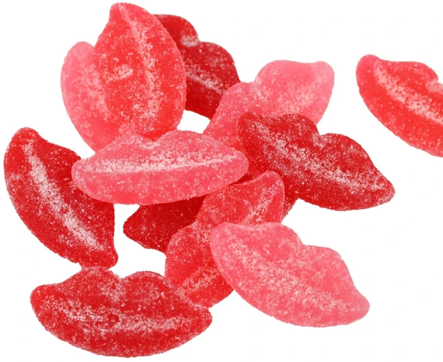 Main image of Fine Candies Sour Pucker-up Gummy Lips, 1 Lb, 68 Pieces, Assorted Flavors