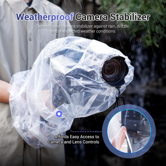 Alt view image 3 of 7 - 2PCS Clear Stabilizer Rain Cover for RS 4 Pro RS 4 3 Mini Gimbal Stabilizer | Waterproof,PE Material,Dust-Proof,Below 16.3x8.6x7.7,for RS4 RS3 Mini Pro RSC 2 RS2,Ronin-SC S Weebill 3S Crane M2S & More