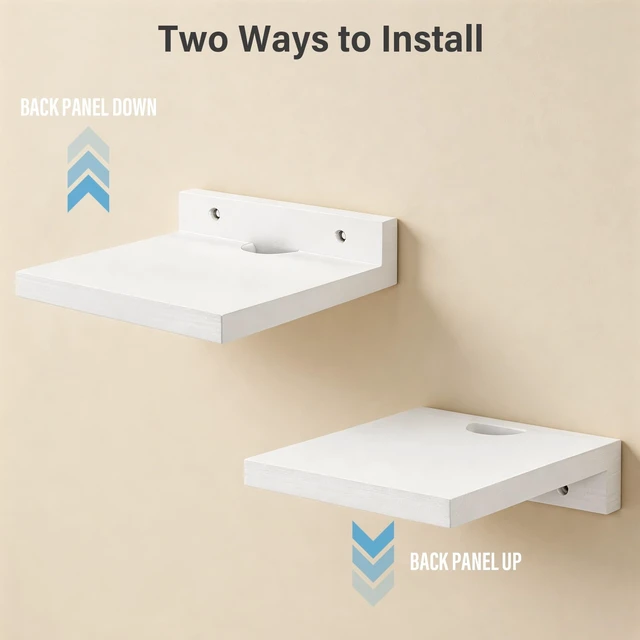 Alt view image 7 of 7 - Surround Sound Speaker Stand, Set of 2 Universal Small Speaker Mount Speaker Shelf for Samsung, Roku, Sony, JBL, Vizio, LG