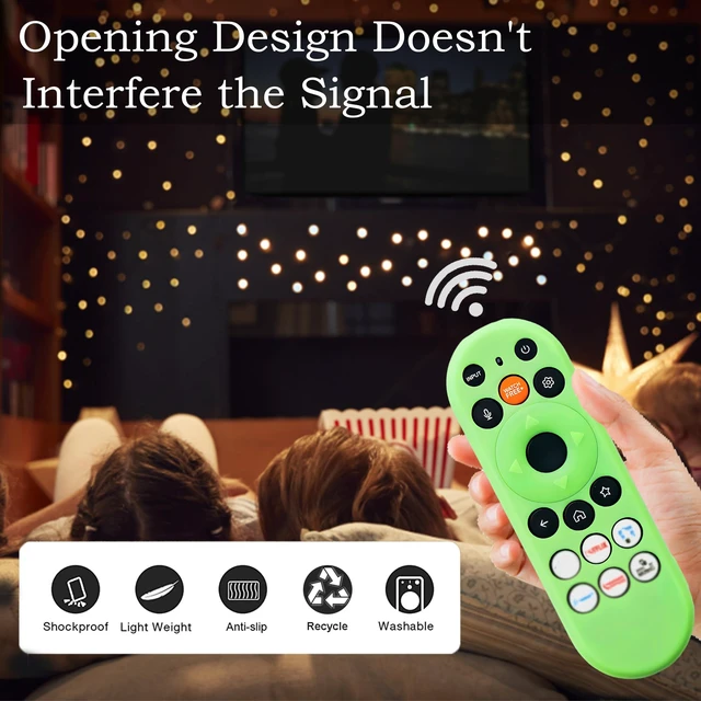 Alt view image 5 of 7 - Remote Cover for Vizio TV Remote 2026 Protective Case for VIZIO XRT290 | High quality silicone,Glow in the dark,Waterproof,Glow Green,Glow Blue,TV remote controls