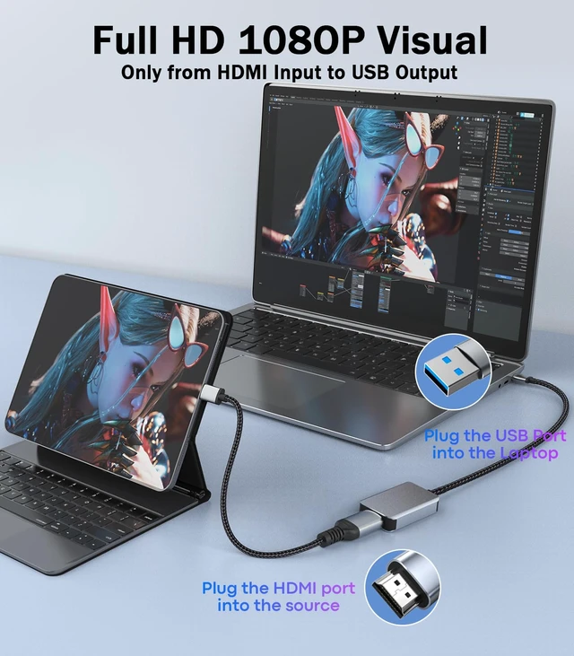 Alt view image 3 of 7 - Video Capture Card,4K HDMI to USB 3.0,1080P 60FPS for Streaming | Low Latency Capture Card for Gaming and Recording,Compatible with PS5/4, Switch 2, Xbox, Quest 3, Camera, PC, Xbox