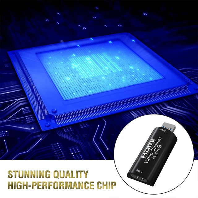 Alt view image 5 of 6 - 4K HDMI Video Capture Card, (Full 1080P 60FPS Output) USB 3.0 Game Capture Card for Gaming, Recording or Live Streaming Broadcasting and More