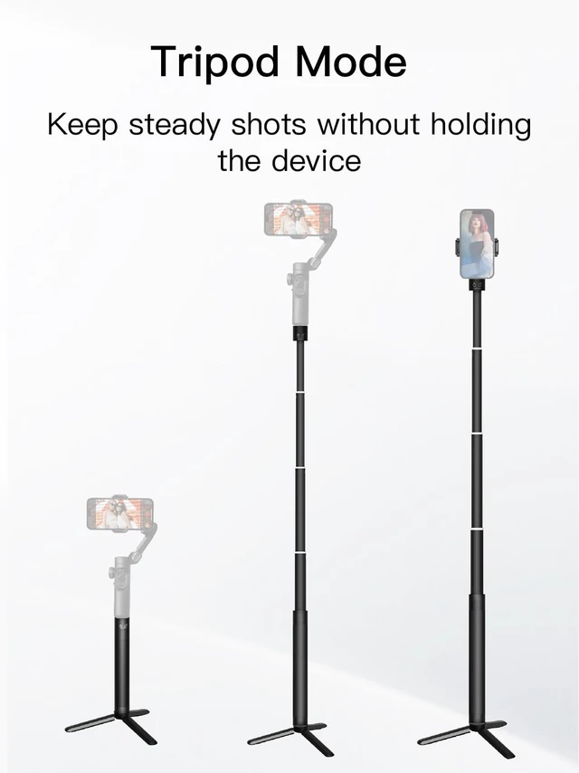Alt view image 2 of 4 - Gimbal Extension Rod, 29" Extension Pole for DSLR Cameras, Adjustable Selfie Stick with 1/4 Screw Interface, Compatible with a Range of Handheld Gimbal and Other Universal Interface Devices