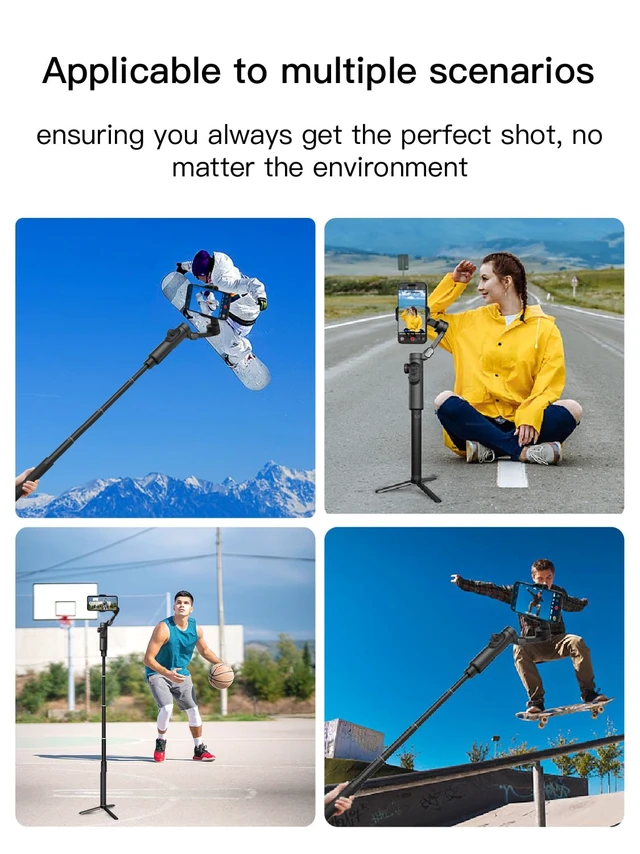 Alt view image 4 of 4 - Gimbal Extension Rod, 29" Extension Pole for DSLR Cameras, Adjustable Selfie Stick with 1/4 Screw Interface, Compatible with a Range of Handheld Gimbal and Other Universal Interface Devices