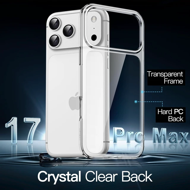 Alt view image 3 of 6 - Case for iPhone 17 Pro Max, Anti-Yellowing, Clear | Shockproof Protection, Scratch Resistant Hard PC Back, Durable Transparent TPU Bumper