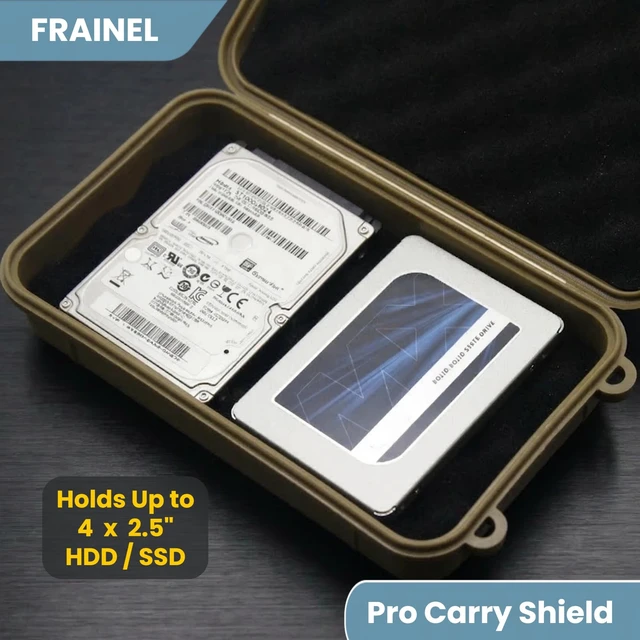 Alt view image 7 of 7 - 8x5 Hard Case with Foam for 3.5" Hard Drive, USB SSD, Disk, Tool | Water Repellent EDC Container & Essential Electronic Protective Organizer for Office, Lab, Workshop, and Travel