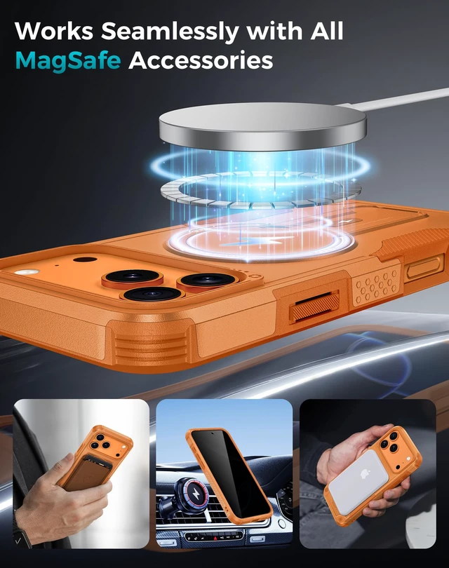 Alt view image 6 of 7 - 3 in 1 for iPhone 17 Pro Max Case with Privacy Screen Protector | Glass Camera Lens Protector,Compatible for MagSafe,Invisible Kickstand, Shockproof Phone Cover for iPhone 17 Promax