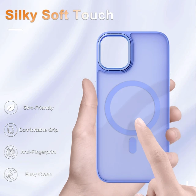 Alt view image 4 of 7 - for iPhone 11 Case, Matte Magnetic Phone Case, Lavender Purple | Fit for Magsafe, Screen Protector Included, Translucent Frosted Slim Shockproof Protective Cover