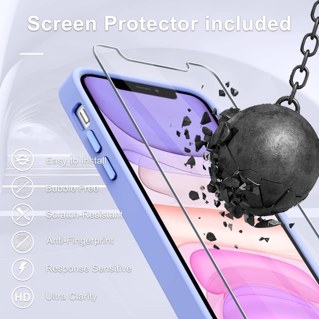 Alt view image 7 of 7 - for iPhone 11 Case, Matte Magnetic Phone Case, Lavender Purple | Fit for Magsafe, Screen Protector Included, Translucent Frosted Slim Shockproof Protective Cover