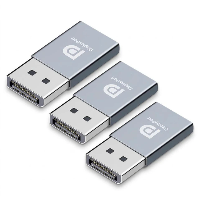 Main image of DisplayPort DP Dummy Plug 3 Pack 4K EDID Emulator HDMI Headless Dongle Virtual Monitor Display Adapter for PC GPU Remote Desktop Streaming Crypto Mining Rig Luna Window Home Office Setup