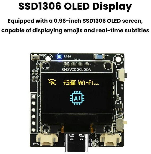 Alt view image 2 of 7 - ESP32-C3 XiaoZhi AI Development Board WiFi Bluetooth Microcontroller Voice Interaction Continuous Dialogue Module for Smart Home IoT Robot Speech Recognition Maker Project Demo Board Programming