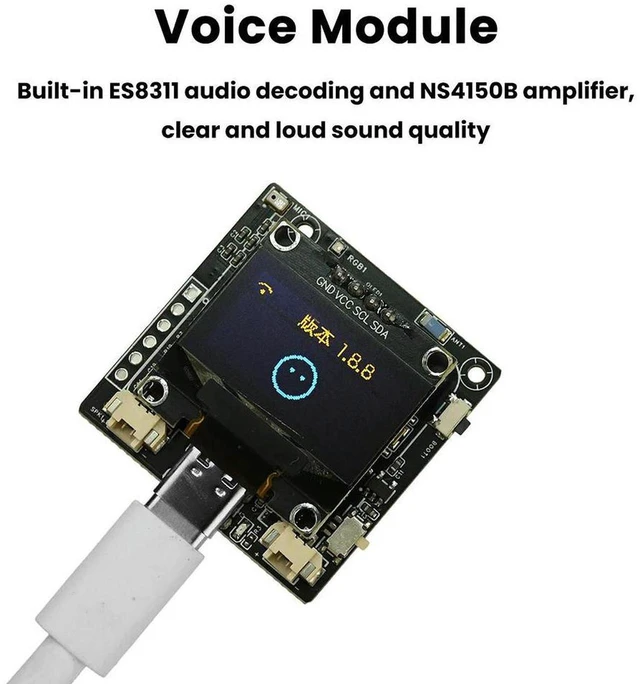 Alt view image 3 of 7 - ESP32-C3 XiaoZhi AI Development Board WiFi Bluetooth Microcontroller Voice Interaction Continuous Dialogue Module for Smart Home IoT Robot Speech Recognition Maker Project Demo Board Programming