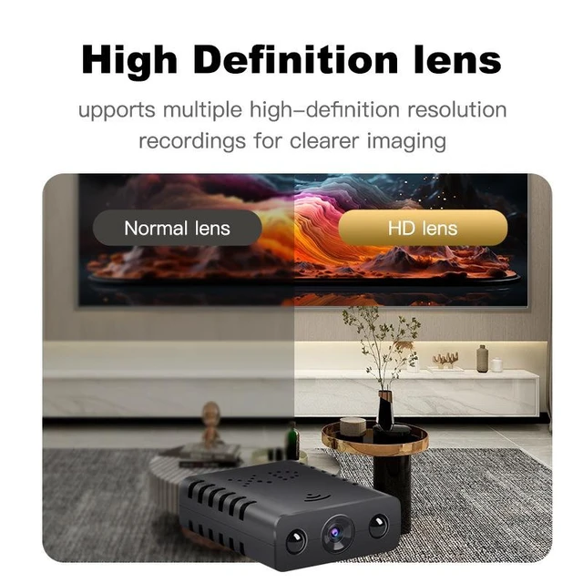 Alt view image 4 of 7 - XD Mini Wireless WiFi Security Camera 1080P HD Indoor Home Surveillance Monitor Night Vision Motion Detection Smart Network Video Recorder for Baby Pet Nanny Office Room Protection App Control