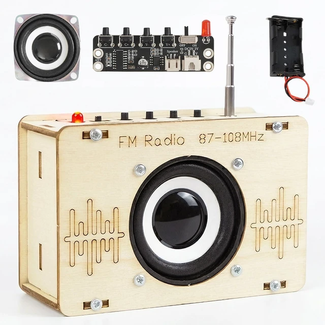 Main image of DIY Radio Building Science Kit STEM Educational Toy Electronic Circuit Engineering Project Cool Gadget Birthday Gift for Kids Teens Boys Girls Ages 6 8 10 12 14 Year Old Student Activities