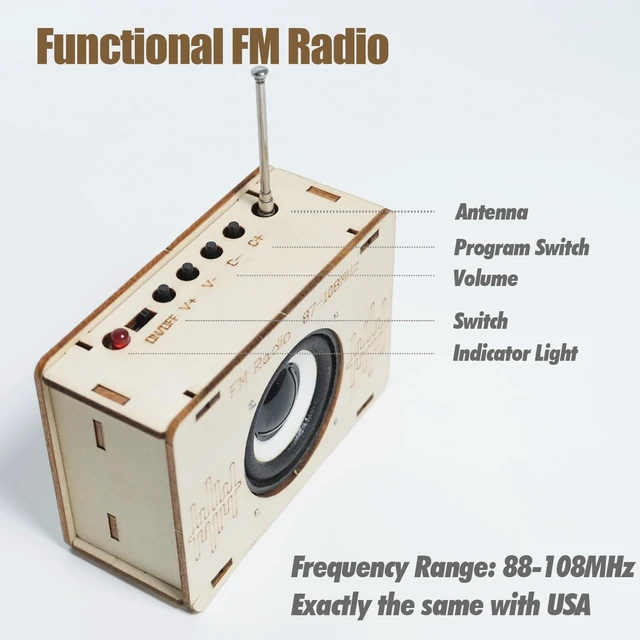 Alt view image 2 of 7 - DIY Radio Building Science Kit STEM Educational Toy Electronic Circuit Engineering Project Cool Gadget Birthday Gift for Kids Teens Boys Girls Ages 6 8 10 12 14 Year Old Student Activities