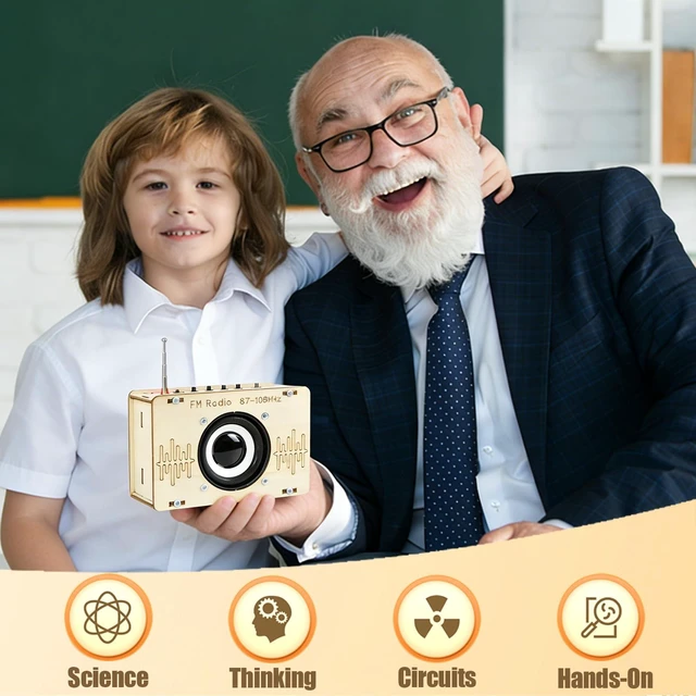 Alt view image 4 of 7 - DIY Radio Building Science Kit STEM Educational Toy Electronic Circuit Engineering Project Cool Gadget Birthday Gift for Kids Teens Boys Girls Ages 6 8 10 12 14 Year Old Student Activities