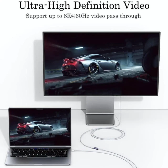 Alt view image 5 of 7 - 2-Pack 40Gbps USB-C Coupler, 240W PD 3.1 Type-C Female to Female Adapter, 8K@60Hz Video Extender, Thunderbolt 4/3 Compatible