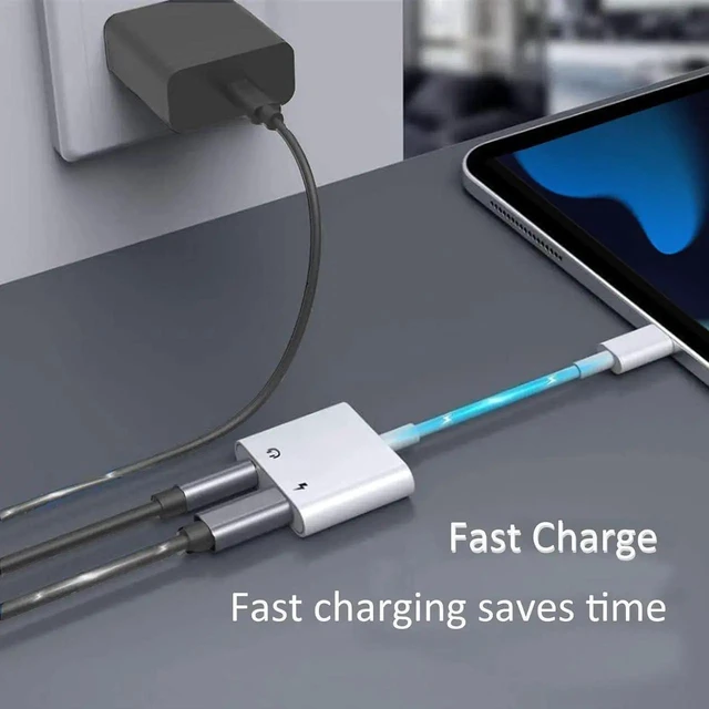 Alt view image 3 of 7 - 2 Pack 2 in 1 MFi Certified Lightning to 3.5mm Headphone Jack Adapter Aux Audio Splitter Dongle Fast Charger Cord for iPhone 14 13 12 11 X iPad Car Stereo Earphone Speaker Music Calling