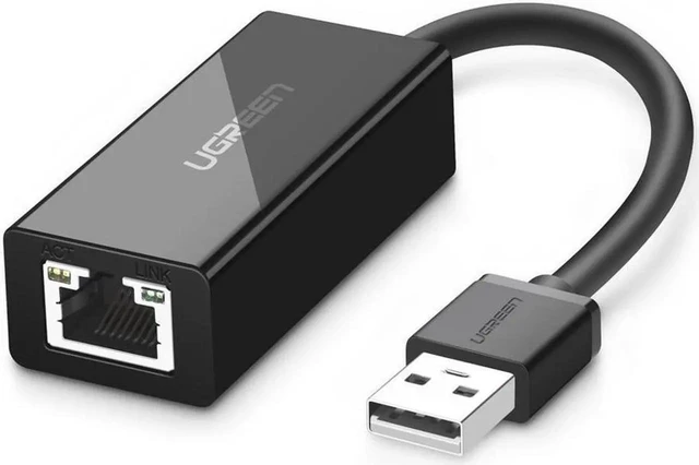 Main image of USB 2.0 to 10/100 Fast Ethernet Adapter for Nintendo Switch & Wii U, RJ45 Wired LAN Network Dongle with ASIX AX88772 Chip (Black)