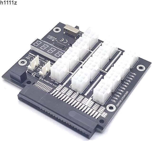 Alt view image 5 of 6 - GPU Server PSU Power Supply Breakout Board 750W 1100W 2000W Converter Module 12 Port 12V 6 Pin PCIe Cable Adapter for Crypto BTC Mining Rig ASIC Miner Graphic Card Expansion Setup Accessories