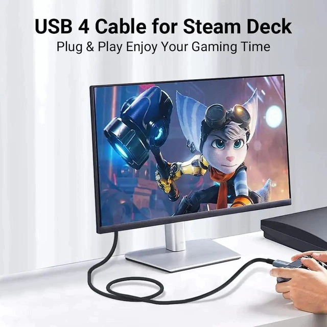 Alt view image 7 of 7 - 40Gbps USB 4 Type C to Type C Cord 1.5ft 0.5M 240W PD Fast Charging 8K 60Hz Video Audio Data Sync Transfer Wire Hub Adapter Reversible Connector for PC Laptop Desktop Monitor Gaming Console TVs