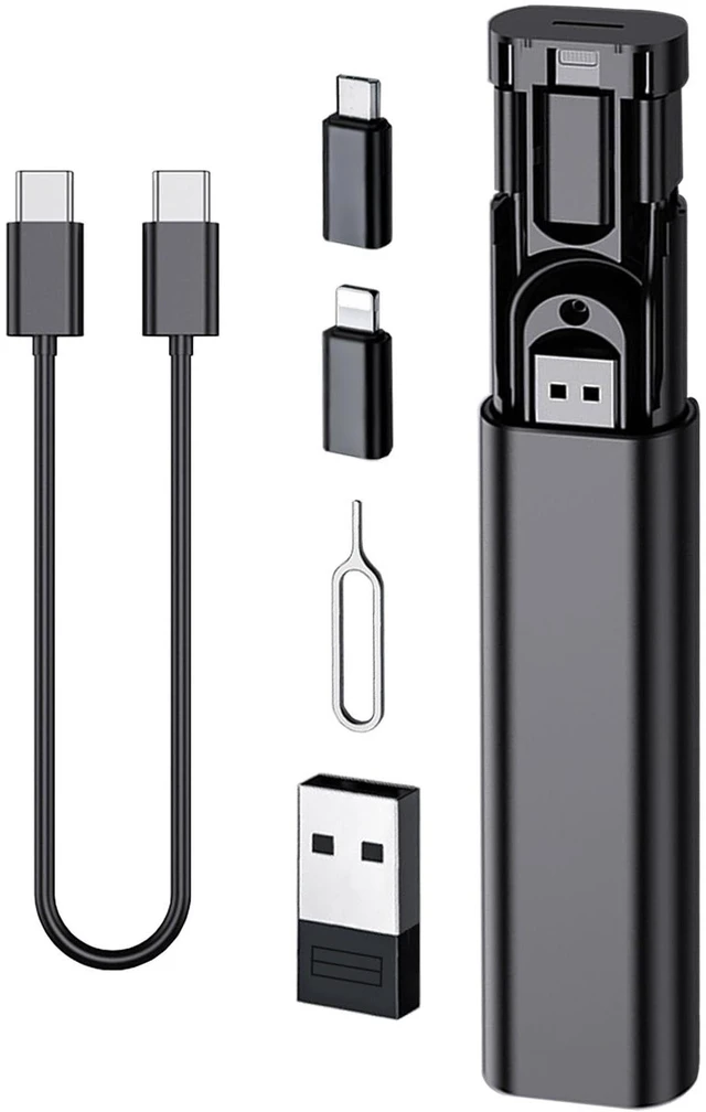 Main image of 60W PD All in One Multi USB Charging Adapter Cable Cord Kit Box Type C to USB A Micro 8 Pin Converter Fast Data Transfer Connector Storage Case for Travel Business Mobile Phone Tablet Laptop PC