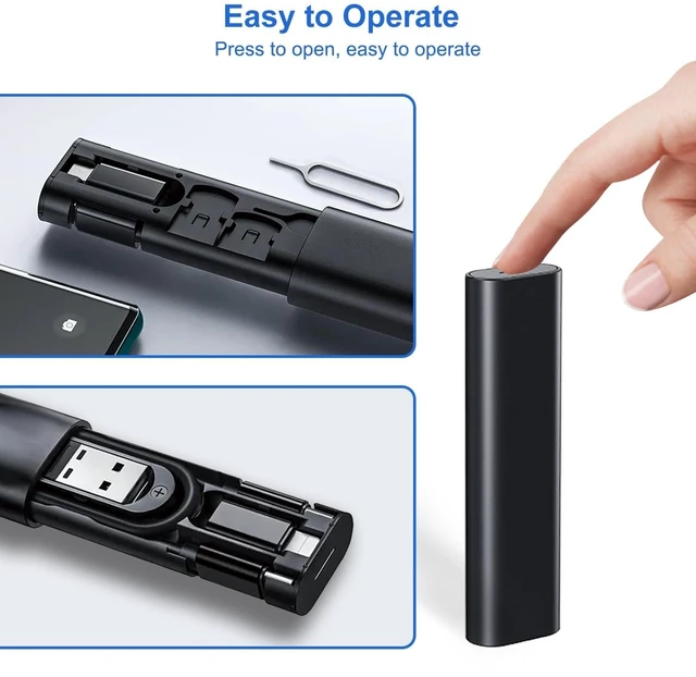 Alt view image 7 of 7 - 60W PD All in One Multi USB Charging Adapter Cable Cord Kit Box Type C to USB A Micro 8 Pin Converter Fast Data Transfer Connector Storage Case for Travel Business Mobile Phone Tablet Laptop PC