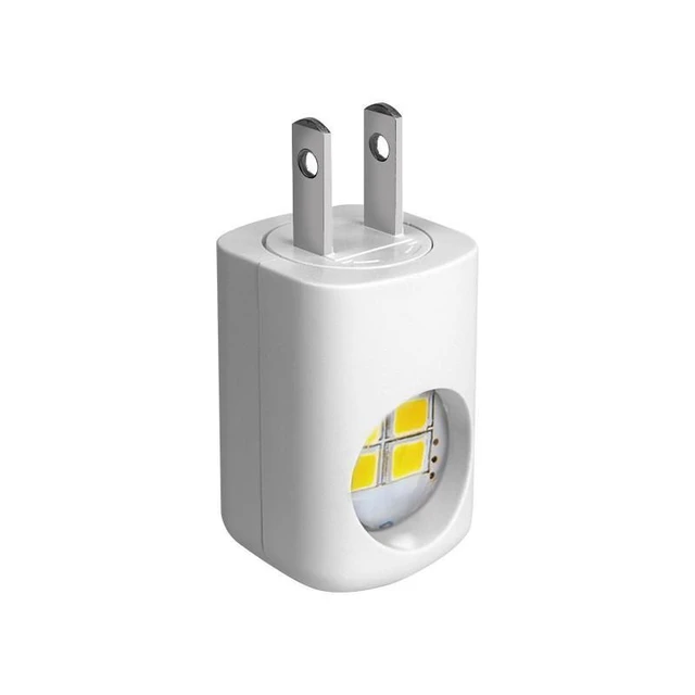 Alt view image 4 of 7 - 2-Pack Plug-in LED Night Light, Dusk to Dawn Photocell Sensor Wall Outlet Lamp (3000K Soft White) for Bedroom & Nursery