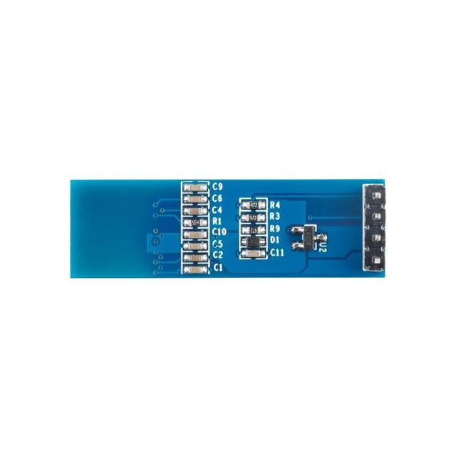 Alt view image 3 of 5 - 0.91 Inch OLED Display Module I2C IIC 12832 128X32 SSD1306 Blue DC3.3V 4-Pin PM OLED Screen 22.384 x 5.584 mm Display Area 12x38 mm Module 2PCS for DIY Electronics Wide Viewing Angle