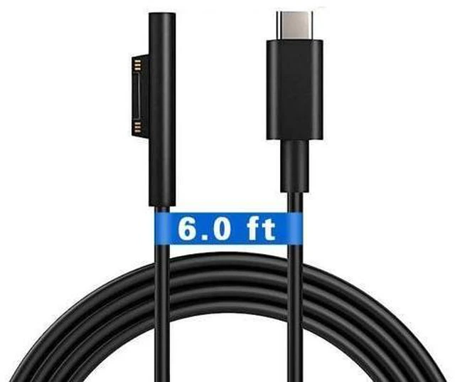 Main image of USB-C to Surface Connect Charging Adapter (Requires 15V/3A 45W+ PD Charger), Type-C Fast Charge Cable for Surface Pro, Go & Laptop