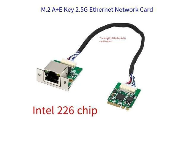 Alt view image 3 of 5 - I226 M2 A E Key Single Port 2.5G 2500Mbps Ethernet LAN Server Network Card Industrial NIC Controller Board Adapter Converter Expansion Module for Gaming PC Industrial Desktop Computer System